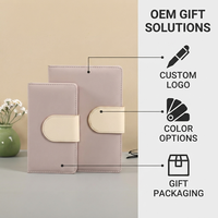 Carnet de notes A5 de luxe personnalisé en cuir PU souple avec boucle magnétique, agenda quotidien minimaliste, coffret cadeau pour entreprise