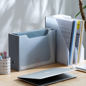 Holder Plastic File Folder Bins Organizer SHIMOYAMA Vertical Holder Plastic Magazine File Folder Bin Storage Organizer Holder For Home Office And Work Desktops