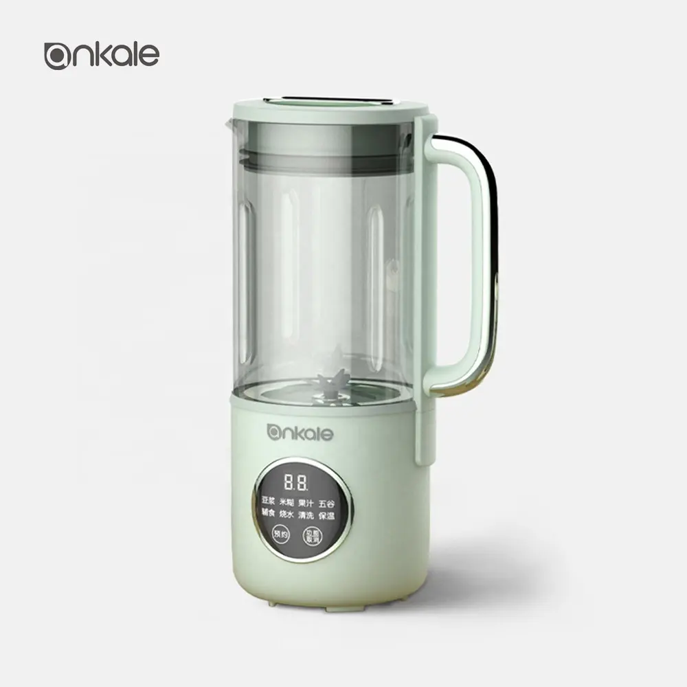 Yeni Trend yeşil 1000ml otomatik soya süt makinesi uzun borosilikat cam Blender suyu çorba çay sıcak tutmak için süt makinesi