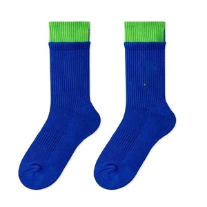 Wholesale Custom Logo Terry Sport <b>Socks</b> OEM Cushion Crew Length Fashion Design Street Hiphop Trendy Double Cuff Body Logo - Product Image 3