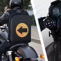 BOSHUO T2 Affichage LED haute luminosité avec bandes réfléchissantes rechargeables USB Animations/texte personnalisables pour une utilisation nocturne