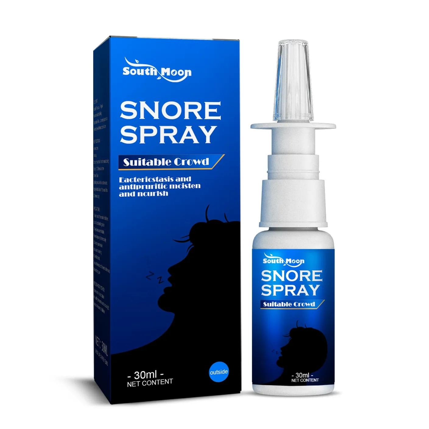 SouthMoon 30ml Spray anti-ronflement à base de plantes Stop Snore Throat Relief Sleeping Care Sneezing Breath Liquid