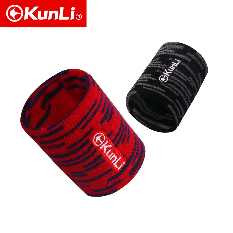 Customized Kunli Basketball Sports Gym Compression Sweat Cotton Wrist Hand Band Support Wrist Brace
