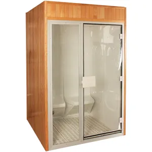 Customized Acrylic Indoor Steam Turkey Hammam Barrel 3 Person Steam Sauna Bath Room Spa Tubs With Transom Windows