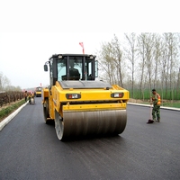Machine manuelle de compacteur de rouleau de double tambour de 14 tonnes d'équipement de construction de routes