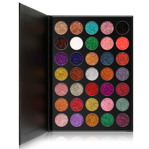Palette d'ombres à paupières scintillantes pressées à label privé, 35 couleurs, vente chaude de Noël 2021 - Product Image 2