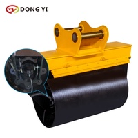 Compacteur vibrant hydraulique pour excavatrice, accessoire de roue pour le compactage du sol et de l'asphalte des fossés