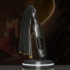 Frusta Elettrica BDSM Flogger a 5 Livelli di Stimolazione con Fulmine Visivo Strumento SM per Coppie Bondage Gioco di Ruolo Sex Toy Estim - Product Image 6