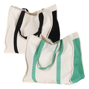 Custom Logo Heavy Duty Cotton Canvas Grocery <b>Tote</b> <b>Bag</b> Side <b>Pockets</b> Reusable Large Utility <b>Bag</b> for Women Shopping Gift - Product Image 5