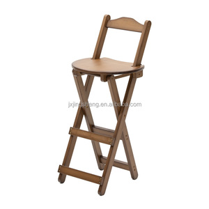 Tabouret pliant haut en bois moderne et pratique pour économiser de l'espace à la maison - Product Image 2