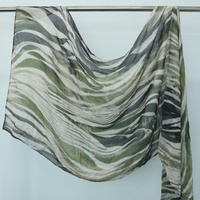 Voile imprimé 100 % modal OEKO-TEX en gros 70x180cm à rayures, imprimé léopard et floral aquarelle pour femmes musulmanes, long foulard personnalisable avec logo OEM