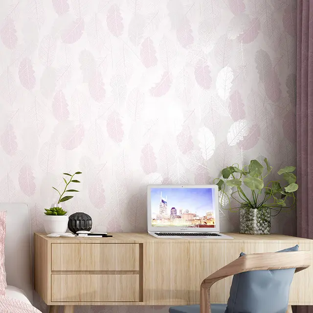 현대 거실 침실 부직포 껍질과 스틱 벽 종이 미국 소박한 새와 꽃 벽지 홈 장식