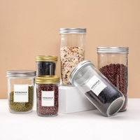 Vente en gros de bocaux en verre à large ouverture de 8 oz de qualité alimentaire pour le stockage à la maison de la confiture, du miel, des épices et des produits secs