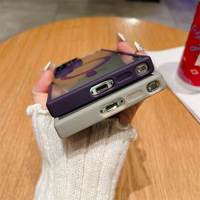 Étui de téléphone magnétique en acrylique transparent antichoc de haute qualité avec placage couleur pour OnePlus 12R 11R 9R Nord CE 5G ACE2V Business