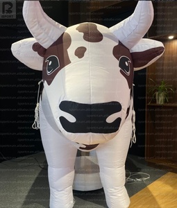 Vaca Lechera Inflable Gigante de 11 Pies con Logotipo Personalizado, Modelo de Vaca <span class=keywords><strong>Holstein</strong></span> Grande con Luz LED para Publicidad en Tiendas de Productos Lácteos/Granjas - Product Image 3