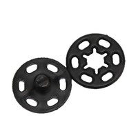 Aksesoris Pakaian Kancing Tekan Rhinestone Transparan Plastik Nylon Putih Hitam Tak Terlihat Tersembunyi Flatback