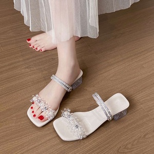 Chaussons compensés pour femme style français, à enfiler, en forme de goutte d'eau, avec amorti, design intemporel pour printemps, été, automne - Product Image 4