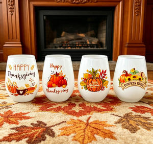 <span class=keywords><strong>Verres</strong></span> <span class=keywords><strong>à</strong></span> <span class=keywords><strong>vin</strong></span> sans pied personnalisés de qualité supérieure avec motif Halloween – Jolies coupes en forme d'œuf pour les fêtes - Product Image 2