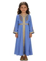 Robe décontractée à manches longues en polyester pour enfants, style ethnique, tendance transfrontalière