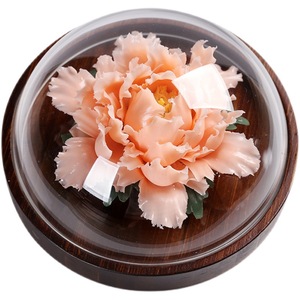 Diffuseur en Céramique Fait Main pour Huiles Essentielles, Aromathérapie, Décoration Maison Parfumée, Anti-Moustiques, Motif Pivoine et Rose en <span class=keywords><strong>Porcelaine</strong></span> Façonnée à la Main - Product Image 1