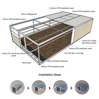 Maison préfabriquée extensible de style tendance à ouverture latérale de 20 pieds et 40 pieds, maison préfabriquée détachable pour hôtels et appartements