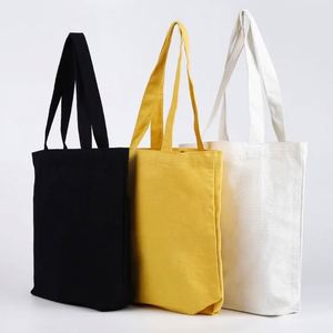 Bolsa de Compras de Lona de Algodón Ecológica Natural con Cremallera, con Logotipo Personalizado y Patrón de Letras Impresas, de Proveedor de Fábrica - Product Image 2