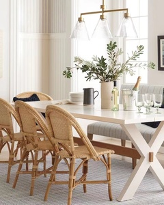 Silla de Comedor de Mimbre para Jardín, Exterior, Restaurante, <span class=keywords><strong>Cocina</strong></span>, Estilo Americano, de <span class=keywords><strong>Aluminio</strong></span>, Diseño Nuevo 2022 - Product Image 3