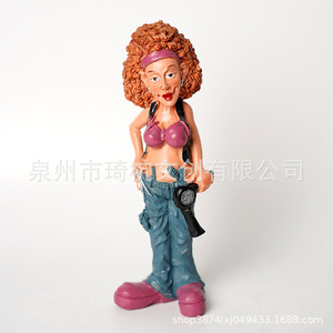 Ensemble de figurines créatives en résine : Barbier masculin et Policière féminine – Décoration pour salon, bureau, cadeau - Product Image 5