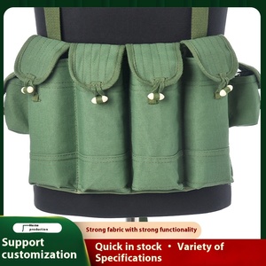 Gilet de poche de balle en polyester vert personnalisé à la mode étanche équipement tactique d'extérieur fermeture éclair poitrine portable - Product Image 2
