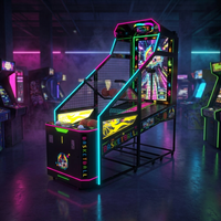 Machine de jeu de basket-ball d'arcade commerciale à monnayeur, jeu sportif d'intérieur avec écran de 52 pouces et distributeur de tickets