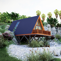 Villa préfabriquée en acier de luxe, étanche, pour immeuble de bureaux et maison triangulaire, idéale pour l'habitation en appartement