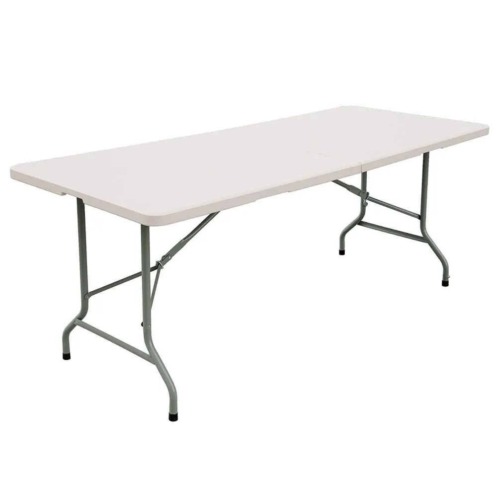 5 ft 6 ft 7ft 8ft אמריקאי פופולרי באיכות גבוהה פלסטיק כיסא ושולחן פלסטיק פיקניק מתקפל חיצוני שולחן