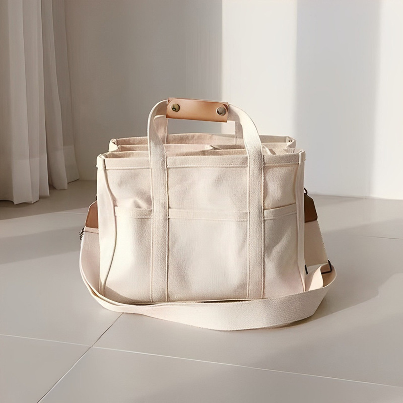 High Quality Black White Canvas Tote