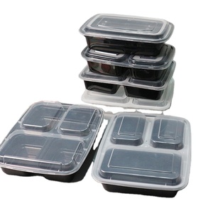 3-Compartment Food Container Disposable Plastic Box