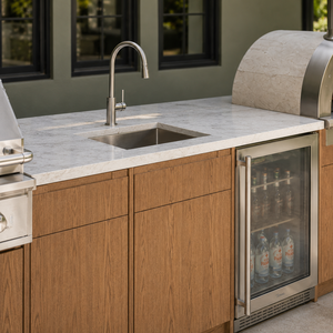 Cuisine barbecue extérieure  et station de grill pour villas Four électrique encastré sur mesure et gril en acier inoxydable - Product Image 2
