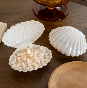 <span class=keywords><strong>Bougie</strong></span> aromatique créative en forme de coquille de perle, ambiance romantique de mariage, décoration créative, parfum sans fumée, bougies souvenir - Product Image 1