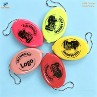 Fabricant et fournisseur OEM de porte-monnaie en PVC personnalisés, vente en gros, pochette souple elliptique japonaise, portefeuille en plastique pour pièces de monnaie, très demandé