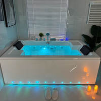 Icegalax Nouvelles Tendances Cascade Surf Spa Baignoire Villa de Luxe Intérieur Jet d'Air Baignoire de Massage avec Jacuzzi
