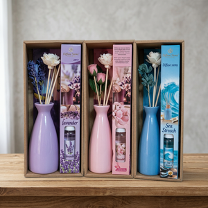 Floral Night Reed <b>Diffuser</b> Gift Set With <b>Ceramic</b> Vase Summer Fresh Night Sea Bissert Thematic Home Decor Modern Style - Product Image 2