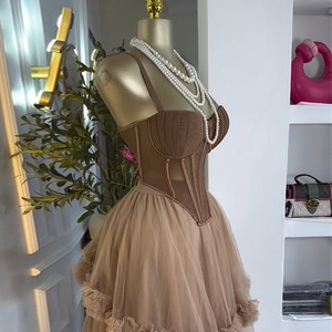 Ensemble 2 Pièces : Corset Irrégulier sans Manches <span class=keywords><strong>et</strong></span> <span class=keywords><strong>Jupe</strong></span> Longue Gâteau à Volants, Tenue Estivale Tendance Streetwear, 8 Nouveautés Fournisseur - Product Image 4