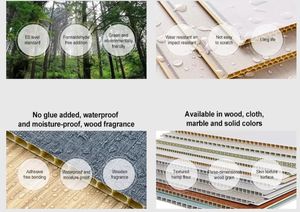 Встроенный V/плоский шов 2900x400x9 мм WPC бамбуковое дерево волокна SPC настенная доска для наружного больничного торгового центра тренажерный зал огнеупорные потолки из ПВХ - Product Image 5