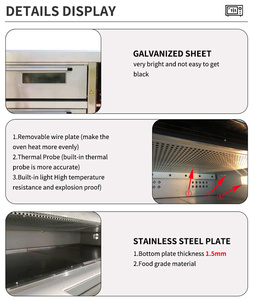 高速オーブン業務用オーブン12/3/4/6/9/12トレイガス電気ピザベーキングオーブンパキスタン - Product Image 4