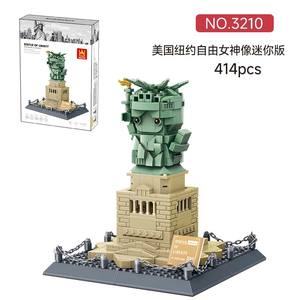 Juguete de Construcción de Rompecabezas de la Estatua de la Libertad en Miniatura de Wange, Bloques de Construcción de Materiales ABS y PC, Modelo de Escultura de Nueva <span class=keywords><strong>York</strong></span>, EE. UU. - Product Image 5
