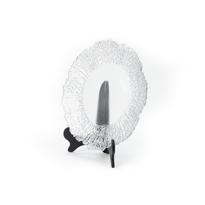 Đĩa thủy tinh trong suốt, trang trí, dùng làm đĩa lót cho tiệc cưới, trưng bày bàn ăn, trang trí nhà cửa - Product Image 3