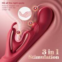 Vibromasseur Lapin en Silicone Étanche Alimenté par USB, Design Langue Creuse, pour Orgasme et Masturbation, Produit pour Adultes, Jouet Sexuel