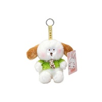 En gros, Porte-clés en peluche série animaux mignons grands yeux (chien, canard, dinosaure), poupée en peluche, compagnon de bureau apaisant, breloque de sac, cadeau