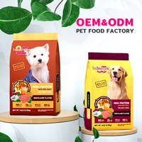 Makanan Anjing Kering OEM Grosir Daging Ayam & Ikan Nutrisi Tinggi Protein untuk Peningkatan Massa Otot & Kesehatan Pencernaan