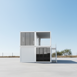 TOPPRE ostello prefabbricato a due piani casa prefabbricata piccola 2 camere da letto staccabile contenitore acciaio luce ufficio Villa contenitore - Product Image 1