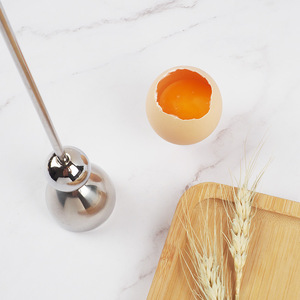Ouvre-œuf en acier inoxydable de style français, ouvre-œuf pour œufs de riz glutineux, batteur à œufs, coupe-coquille d'œuf, usage domestique - Product Image 2
