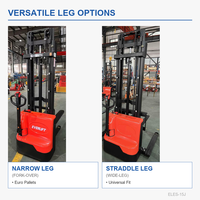 Chariot élévateur à palettes électrique EVERLIFT 1,5 tonne ELES-15J avec batterie lithium-ion, hauteur de levage 6 m, utilisation debout, pour entrepôt